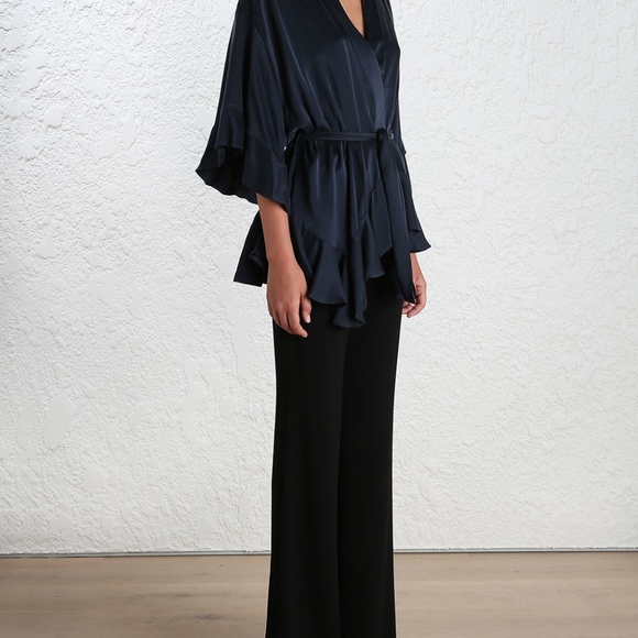 Zimmermann Tops - NWT Zimmermann Empire Sueded Robe Top-Black